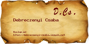 Debreczenyi Csaba névjegykártya